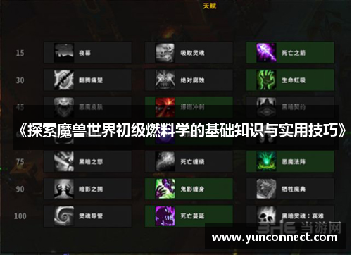 《探索魔兽世界初级燃料学的基础知识与实用技巧》